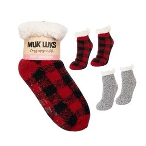 Muk Luks Short Chenille Cabin Socks